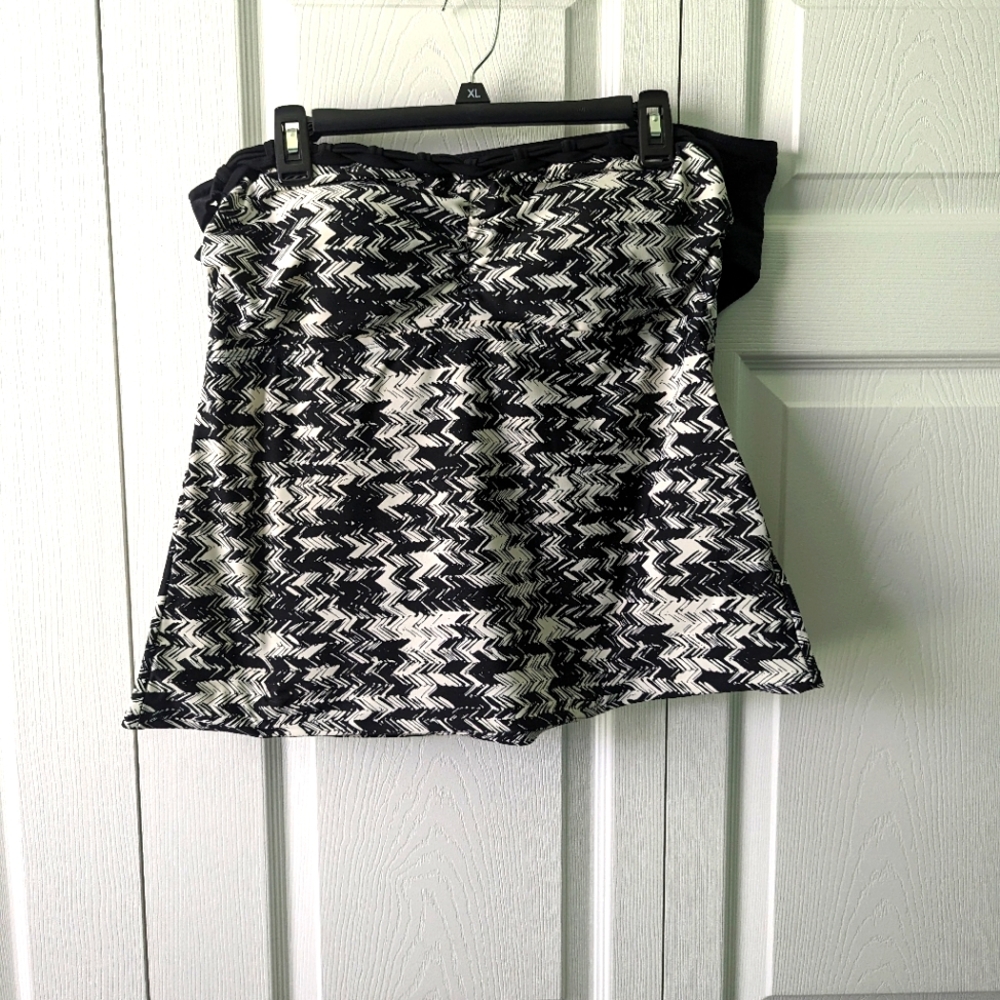 Merona Strapless Swim Tankini and Trimshaper Bottoms Size XL